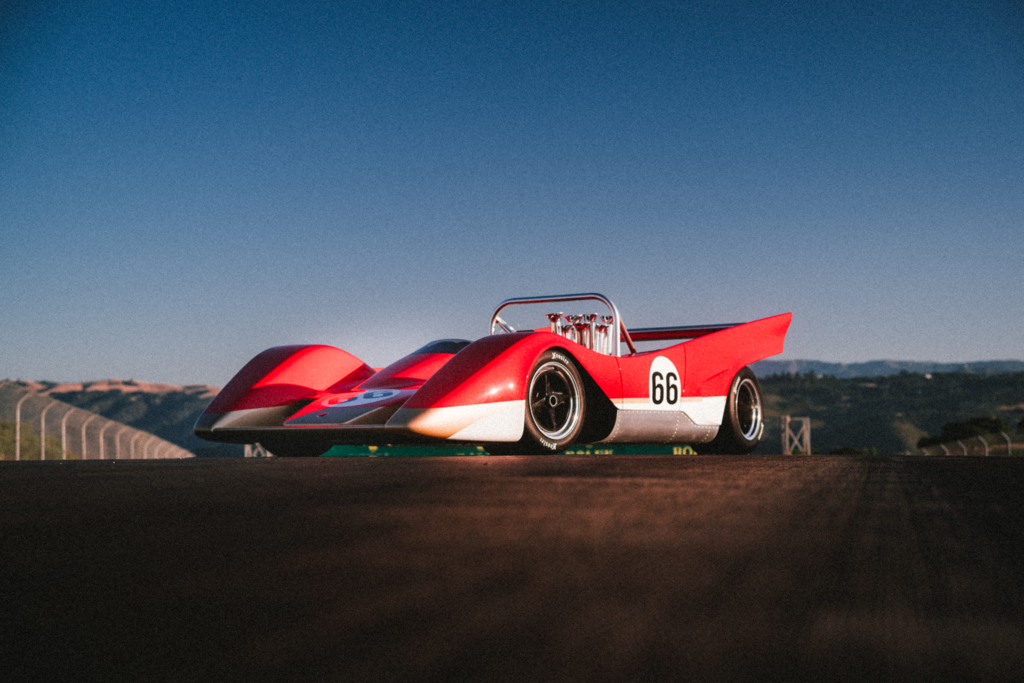 Lotus type 66,voiture de course historique, V8, laguna seca