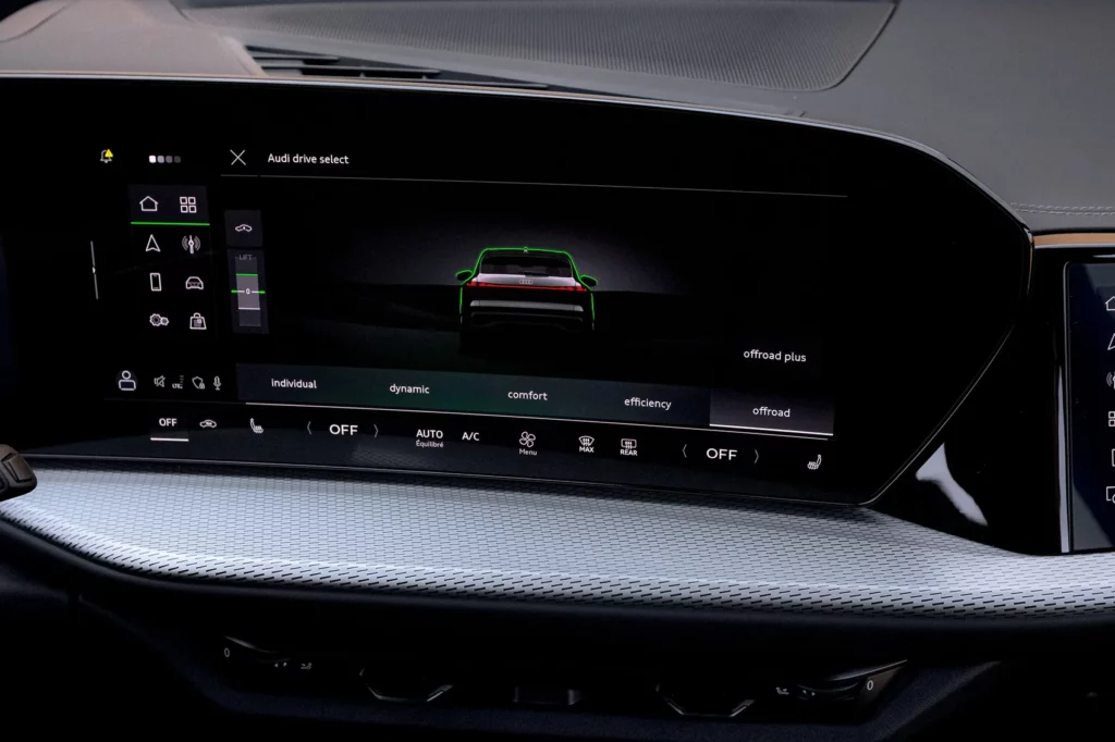 essai Audi Q5 TDI Hybride 2025 interface mode off-road