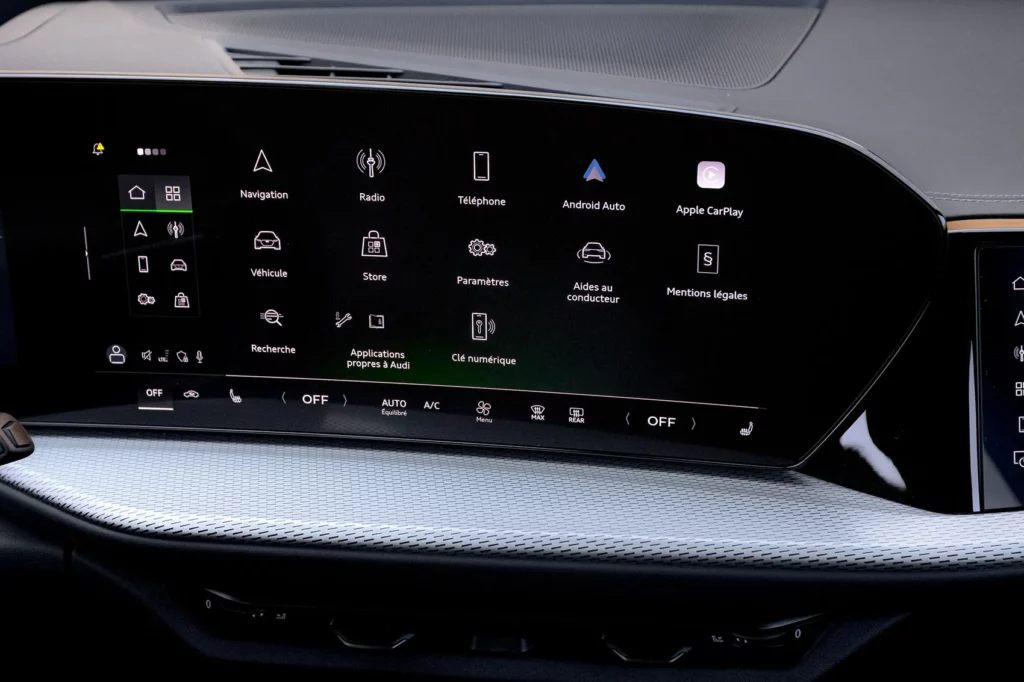 essai Audi Q5 TDI Hybride 2025 interface android