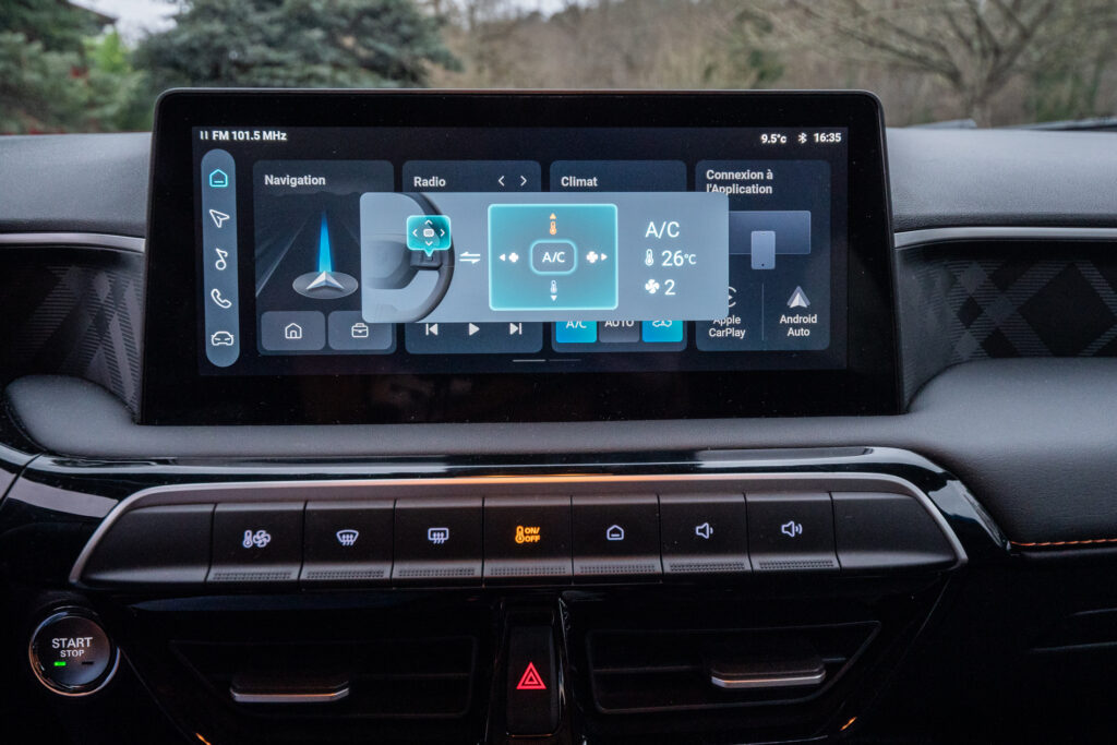 Essai MG3 Hybrid+ climatisation